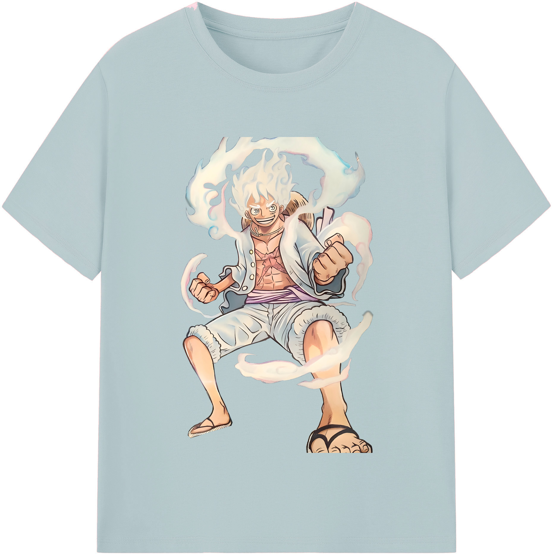 ワンピース モンキー・D・ルフィ ONE PIECE Monkey D. Luffy 綿100％半袖Tシャツ（フロントプリント）